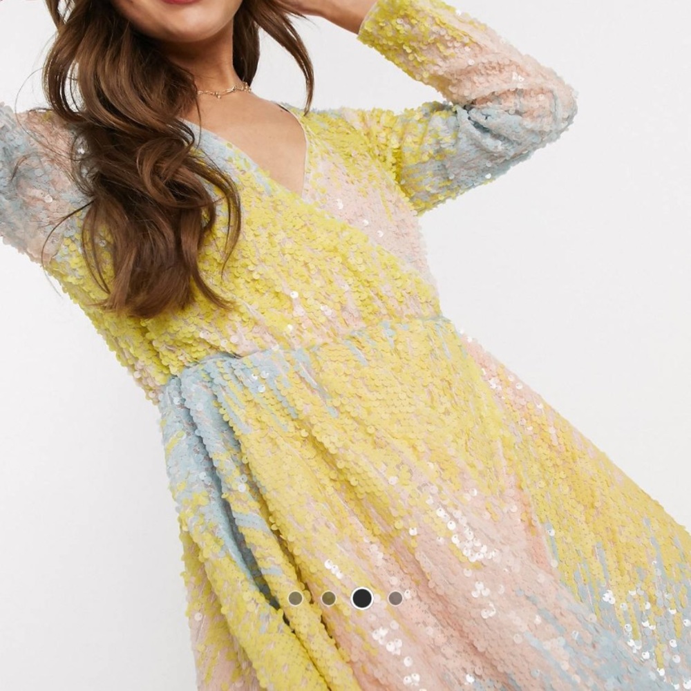 Collective the Label Petite Mini Ombré Wrap dress - Picture 4 of 9